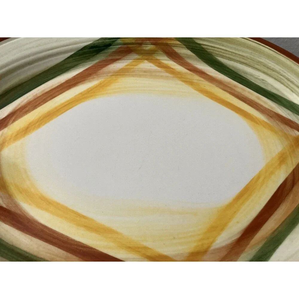 Vintage ‘40s/‘50s Vernon Kilns Vernonware Homespun Plaid 14” Oval Platter